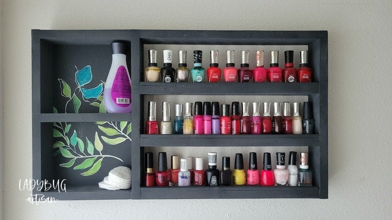 Wall-mounted Nail polish Storage Shelf