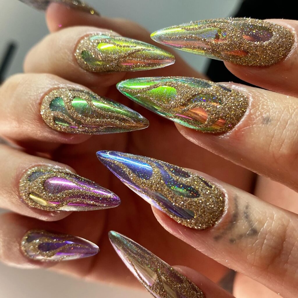 gold nail designs