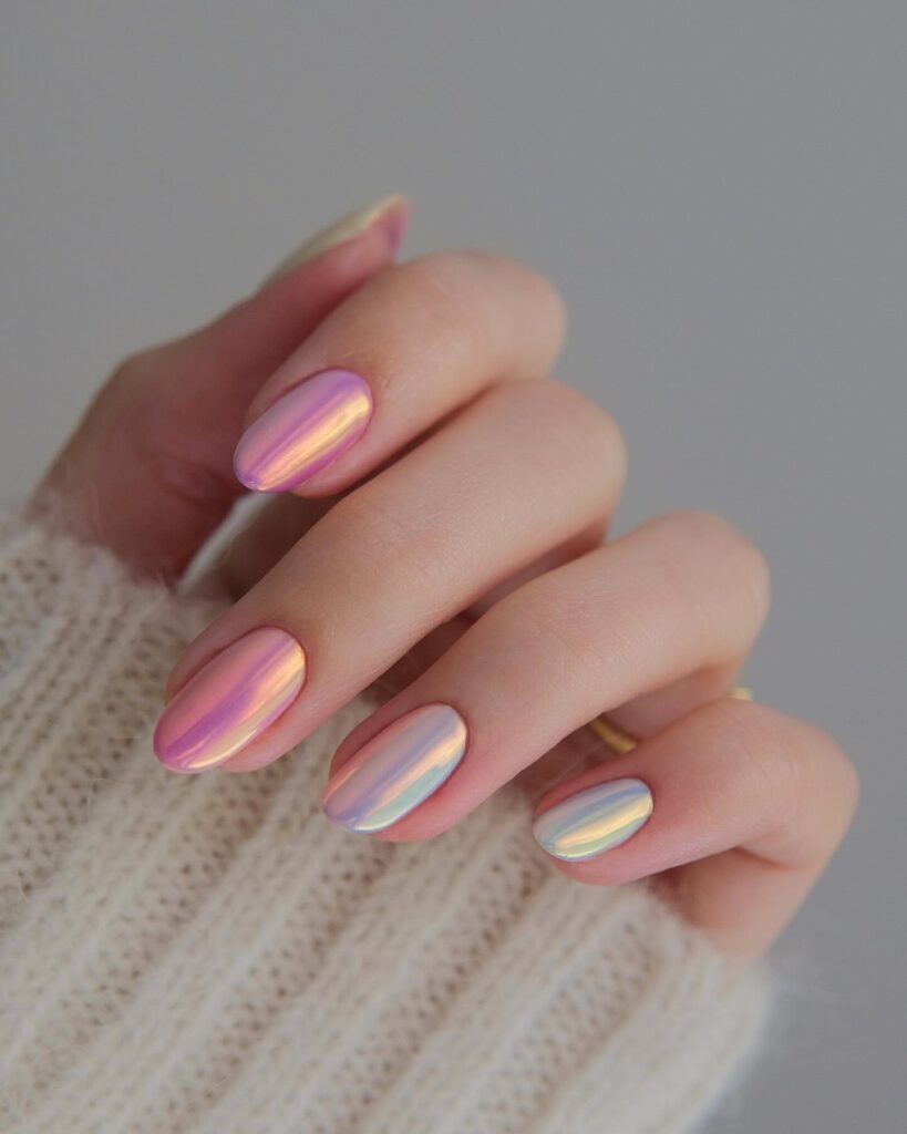 metallic rainbownail