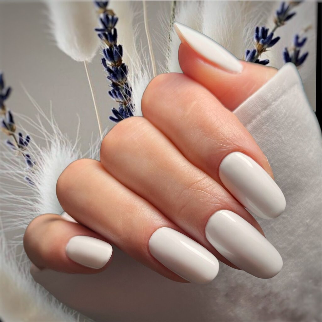 white gel summer nail