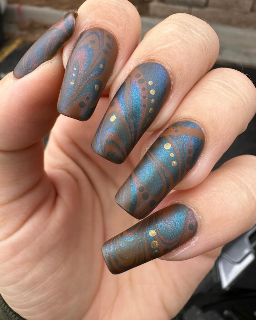 water marble nail