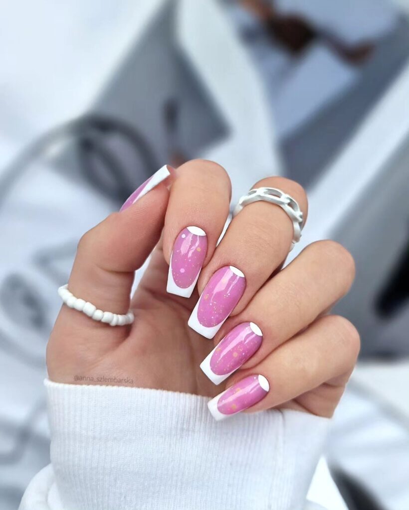 Pink nail design