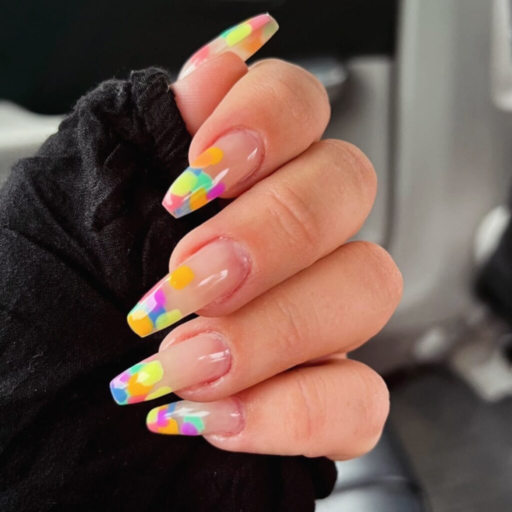 Rainbow nails