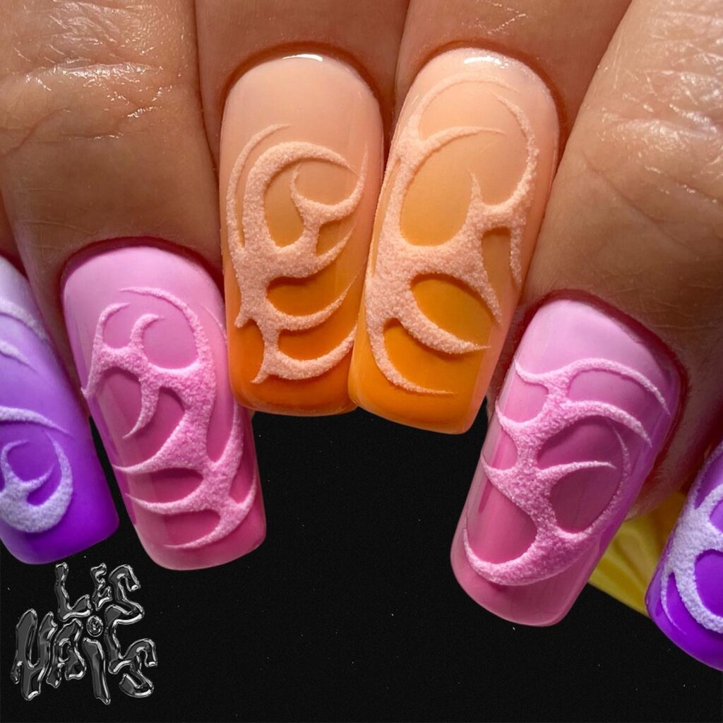 pastel nail design