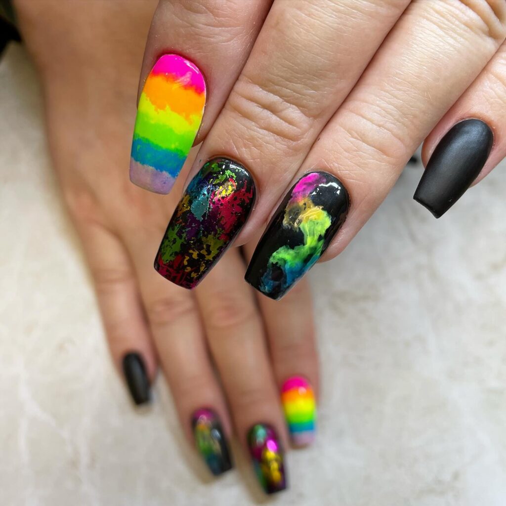 rainbow nails