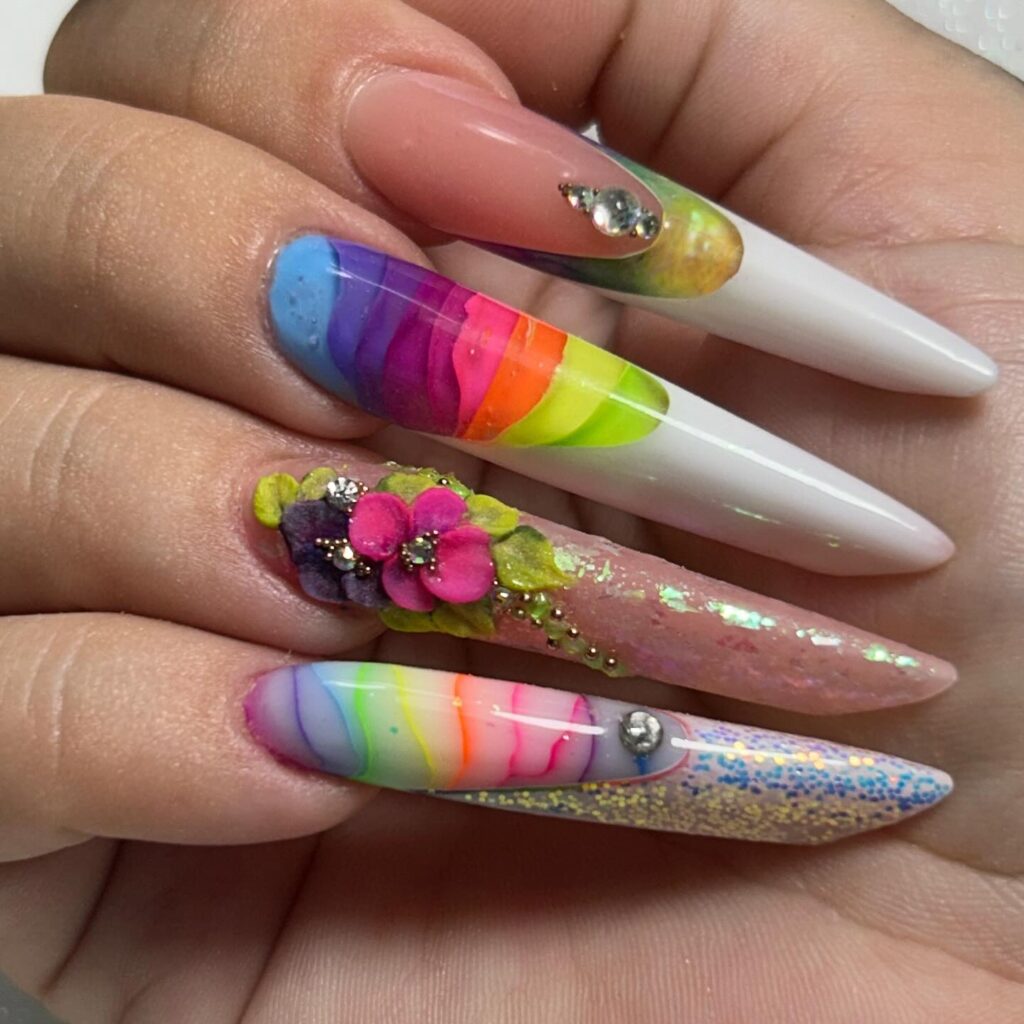 Pointed Rainow Nail