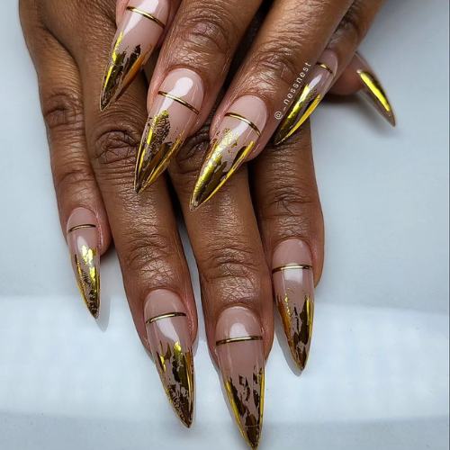 Gold nail designs