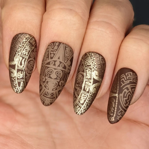 Aztec Nail Art Design