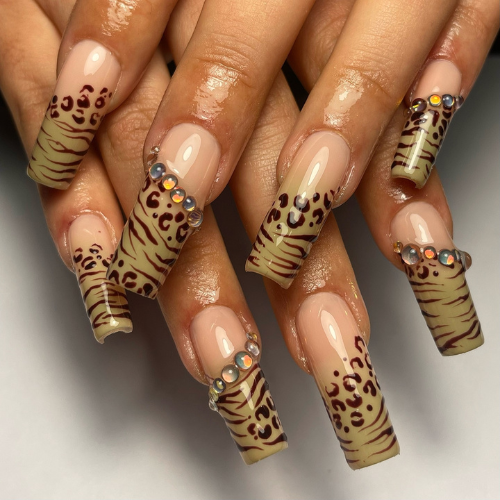 Cheetah Nail Design