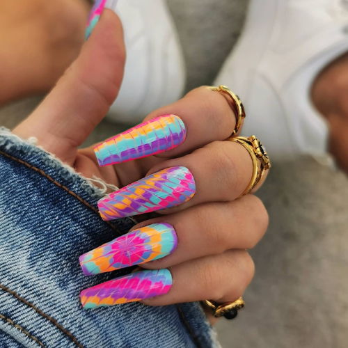 Tie Dye Nail Designs