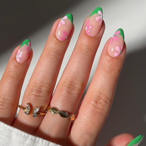 floral nail art design