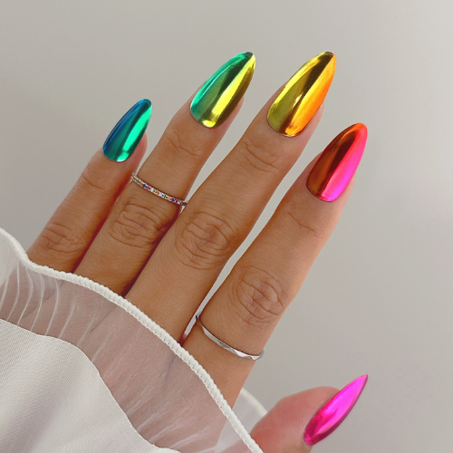 neon nail art design