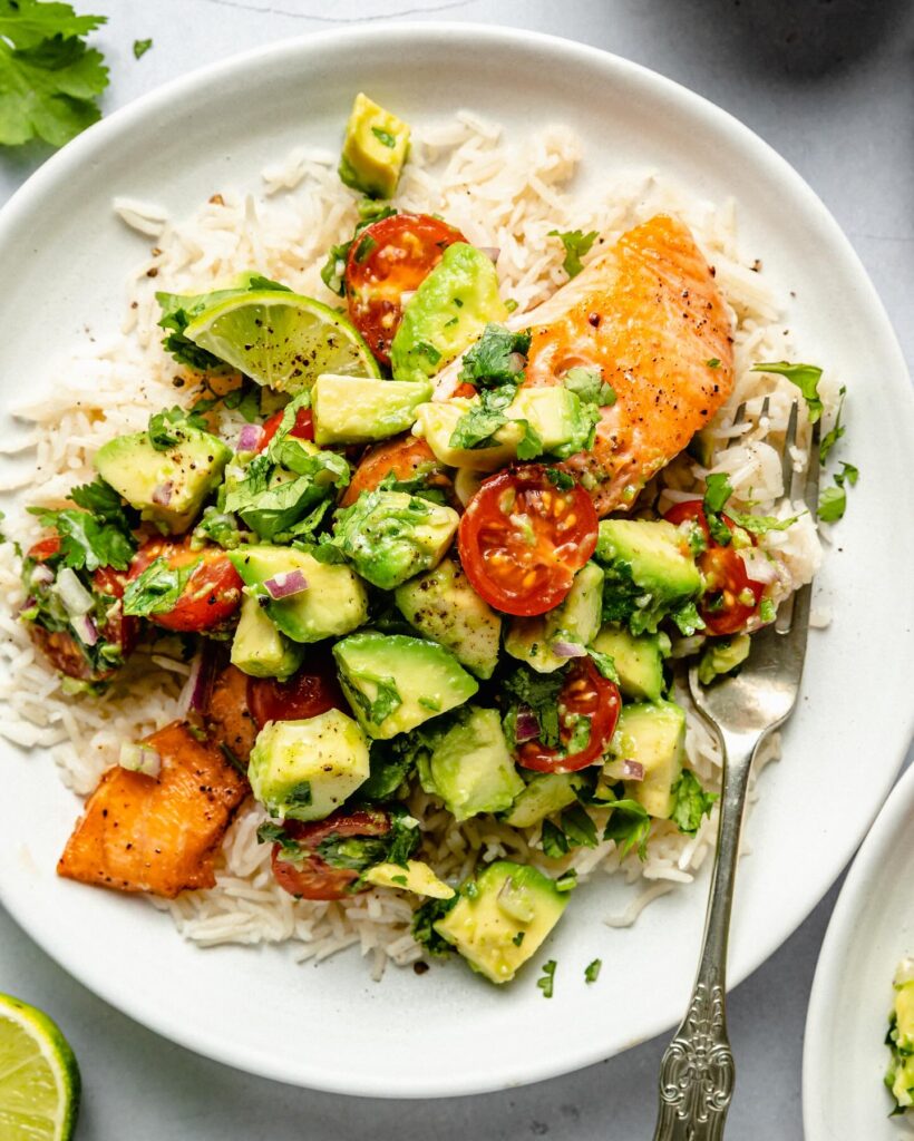 Grilled Salmon with Avocado Salsa