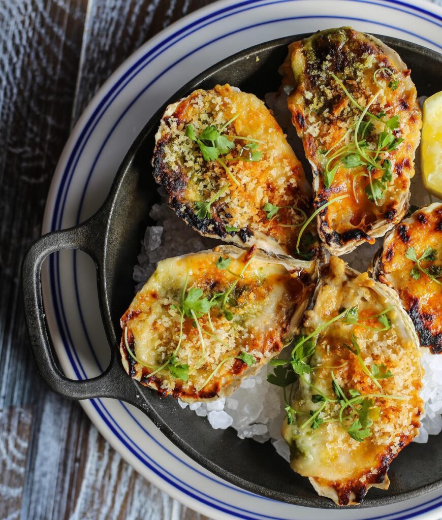 Oysters with Lemon-Herb Butter